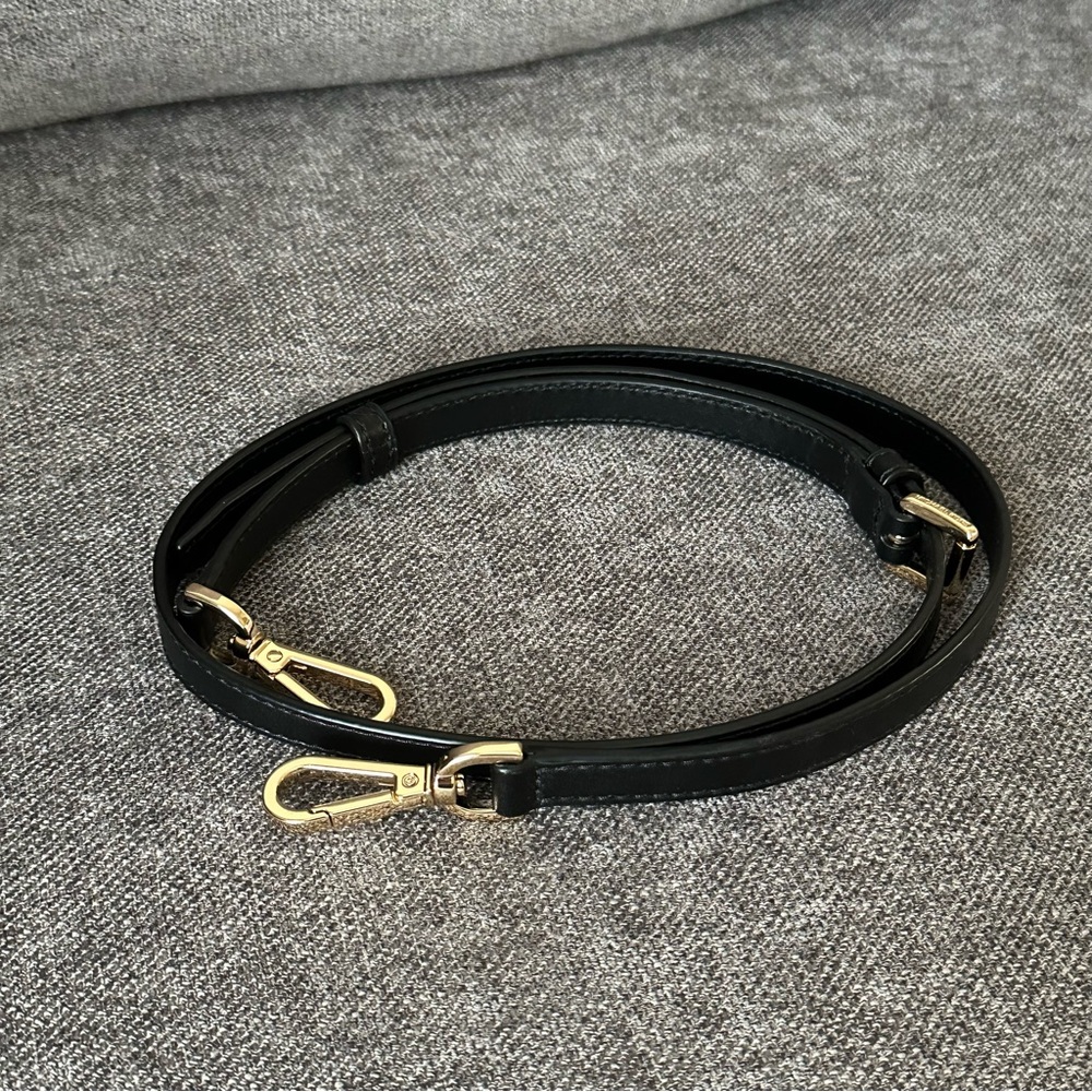 Michael Kors 1/2” Black Leather Purse Strap
